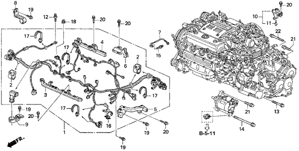 Engine Wire Harness (V6) for 1995 Honda Accord #0