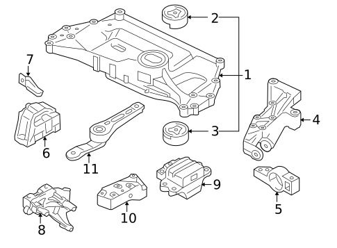Engine & Trans Mounting for 2006 Volkswagen Jetta #0