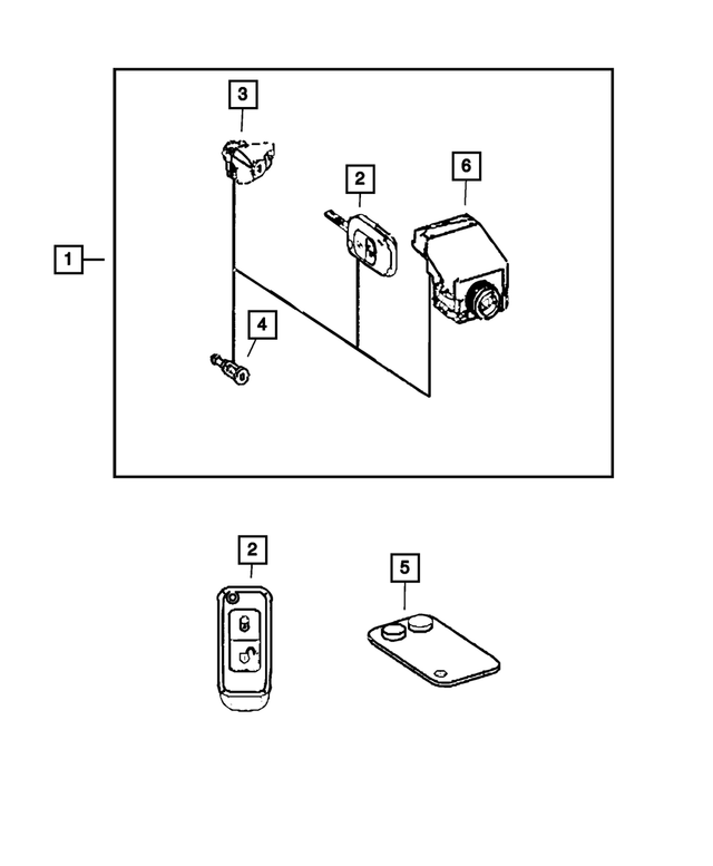 5103687AA - Wiper/Lock Cylinder and Keys: Transmitter Battery for Mopar Image