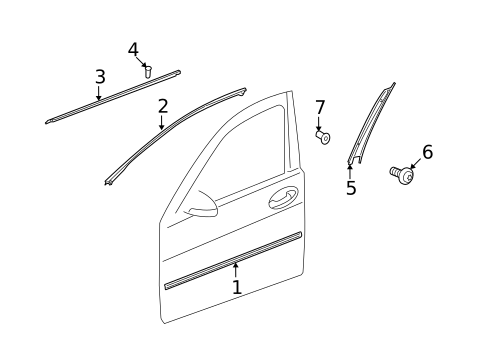 Exterior Trim - Front Door for 2012 Mercedes-Benz S600 #0