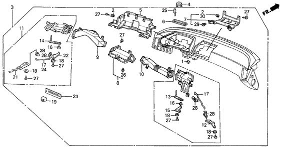 Instrument Panel Assy. for 1990 Acura Legend #0