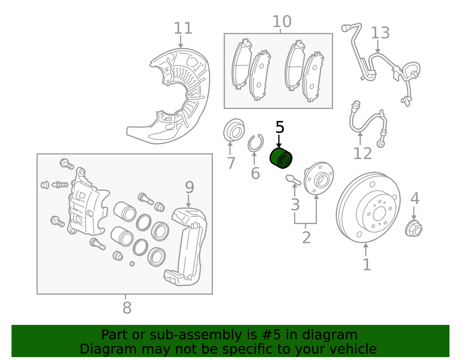 2008-2020 Toyota Wheel Bearing (Left, Right, Front) 90369-A0002
