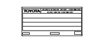 1129831J40 - Body: Emission Label for Toyota: 4Runner Image
