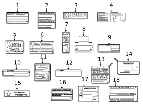 Labels for 2016 Toyota 4Runner #0