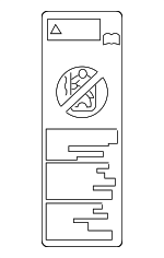 7459653011 - Body: Air Bag Label for Scion: tC, xB, xD | Toyota: 4Runner, Corolla, FJ Cruiser, Highlander, Mirai, Prius, Prius Plug-In, Prius V Image