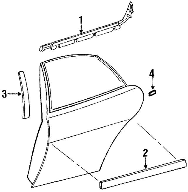 4630790 - Body: Door Window Belt Weatherstrip for Mopar Image