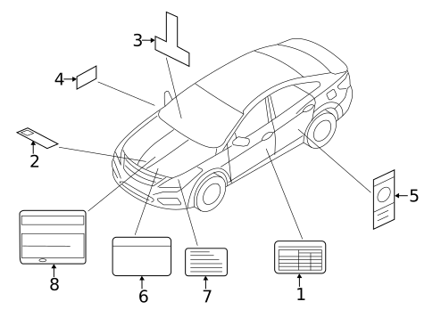 Labels for 2012 Hyundai Azera #0