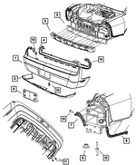 68039500AB - Frame, Bumper and Fascia: Rear Fascia for Mopar Image