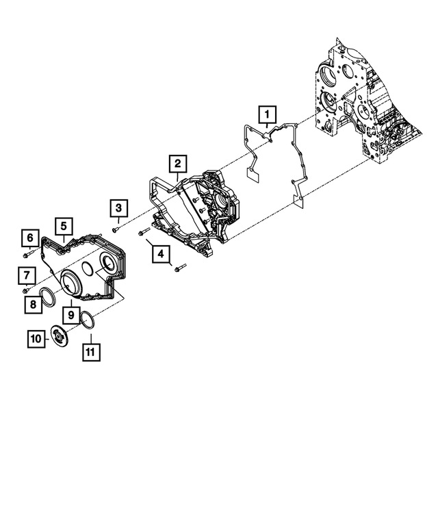 5017753AA - 6.7L Turbo Diesel; Engine: Round Head Bolt, Mounting, Inner for Mopar Image