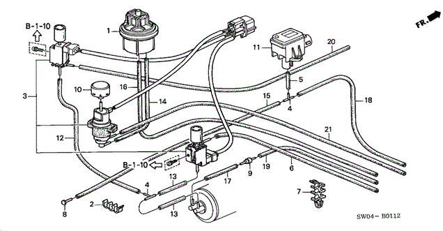 Control Device Tubing (4) for 2000 Acura NSX #0