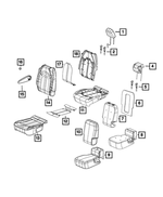 6RT391A3AB - Interior Trim: Second Row Headrest, Right for Mopar Image