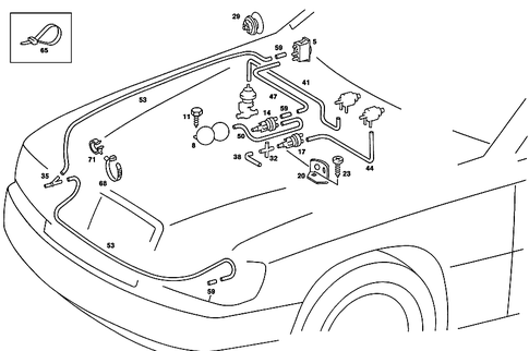 Engine Vacuum Connection and Light Range Regulator for 1989 Mercedes-Benz 190 E #1