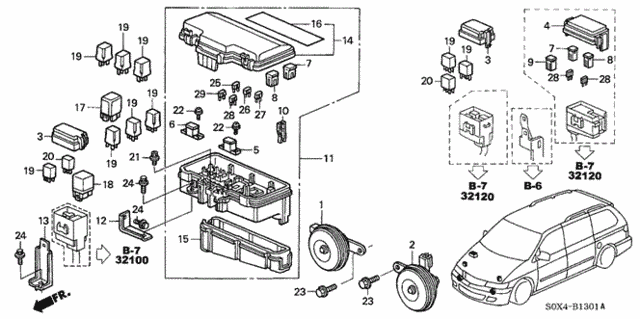 Control Unit (Engine Room) ('03-) for 2004 Honda Odyssey #0