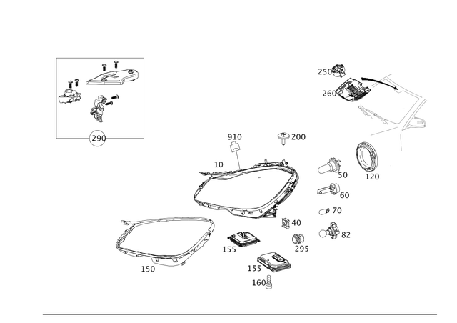 2048200039 - Electrical System: Lamp Unit for Mercedes-Benz Image image