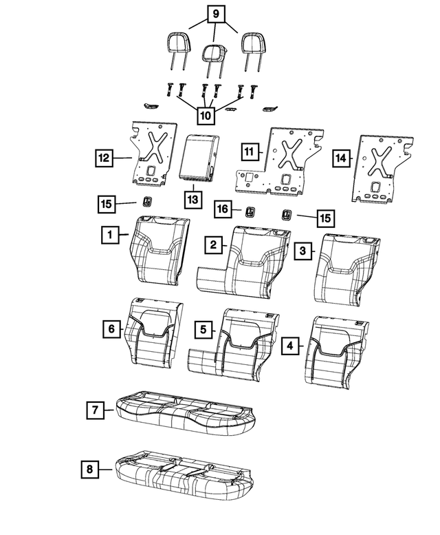 7AD24LXHAA - : Rear Seat Back Cover for Mopar Image