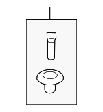 861553X100 - Body: Cowl Grille Retainer for Kia: Forte, Forte5 Image