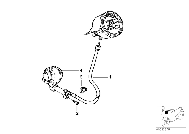 62122306856 - : Speedo Cable Facelift - L=940Mm for BMW-Motorrad Image