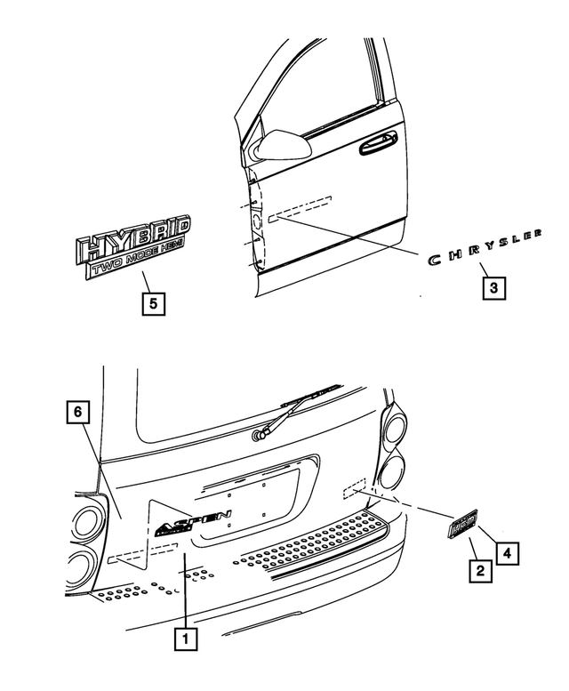 68032307AB - Exterior Ornamentation: Nameplate for Mopar Image