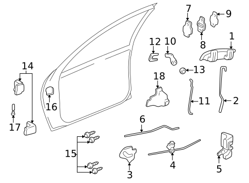 Front Door for 2000 Pontiac Sunfire #0