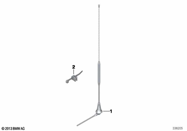 65218544569 - Audio, Navigation, Information Systems: Antenna Rod Tetra Superflex - L=470Mm for BMW-Motorrad Image