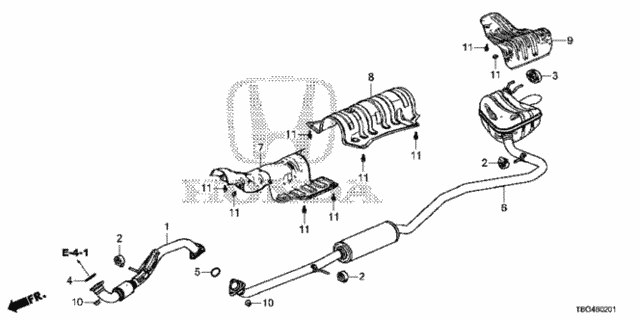 Exhaust Pipe - Muffler (2.0L) (1) for 2016 Honda Civic #0