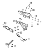 4693344AC - 2.4L Gas; Engine: Exhaust Manifold Shield for Mopar Image