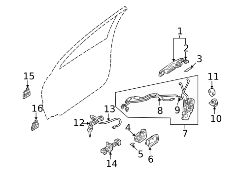 Lock & Hardware for 2005 Mitsubishi Galant #0