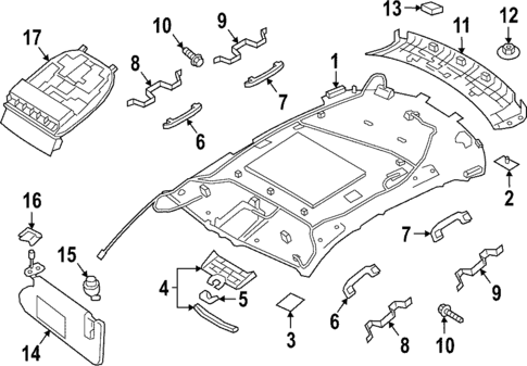 Interior Trim - Roof for 2024 INFINITI QX50 #1
