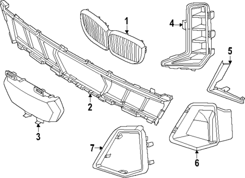 Grille & Components for 2024 BMW X5 #0