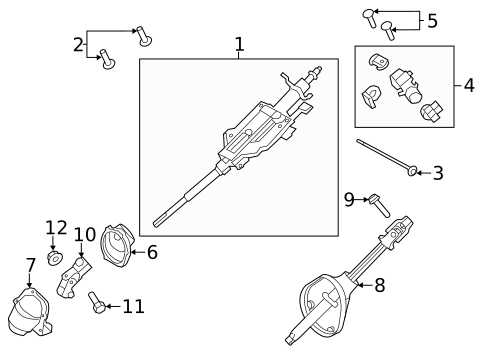 Steering Column Assembly for 2010 Ford Escape #0
