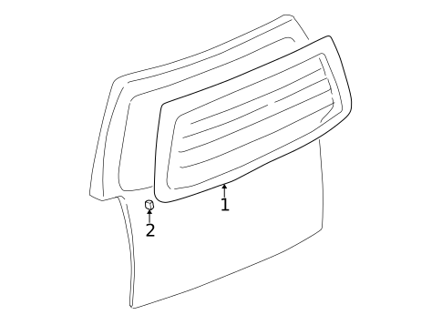 Glass - Lift Gate for 2007 Chevrolet Uplander #0