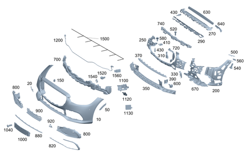 Front Bumper for 2025 Mercedes-Benz S500 #0