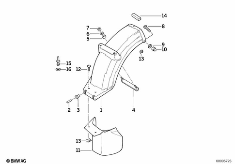 Rear Wheel Cover, License Plate Bracket for 1994 BMW-Motorrad K 1100 LT #1
