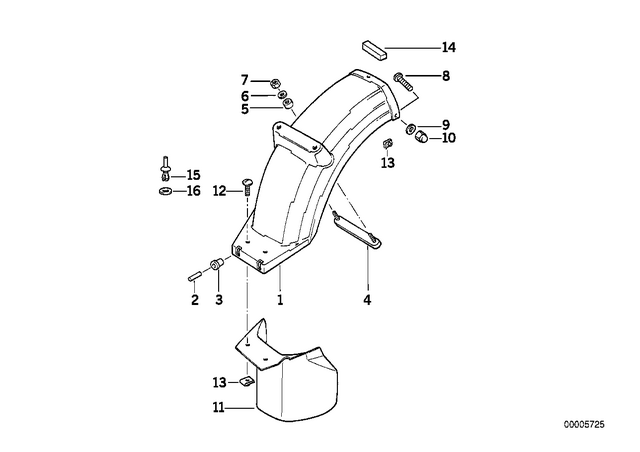 46622307459 - : Mudguard for BMW-Motorrad Image
