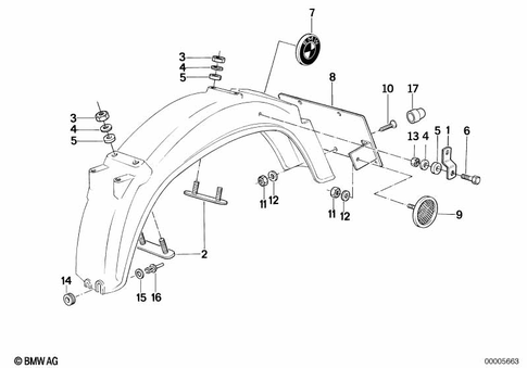 Rear Wheel Cover, License Plate Bracket for 1993 BMW-Motorrad R 100 GS #0