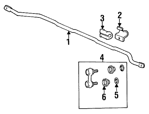 Stabilizer Bar & Components for 1996 Hyundai Sonata #0