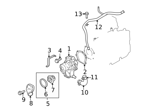 Water Pump for 2009 Subaru Forester #0