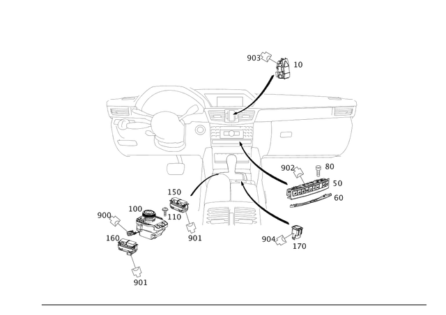 2128209110 - Electrical System: Switch Block for Mercedes-Benz Image image