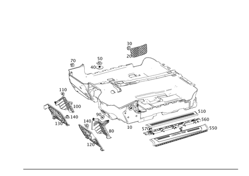 Trim At Front Wall Pillar, Floor and Rear Panel for 2013 Mercedes-Benz SL550 #0