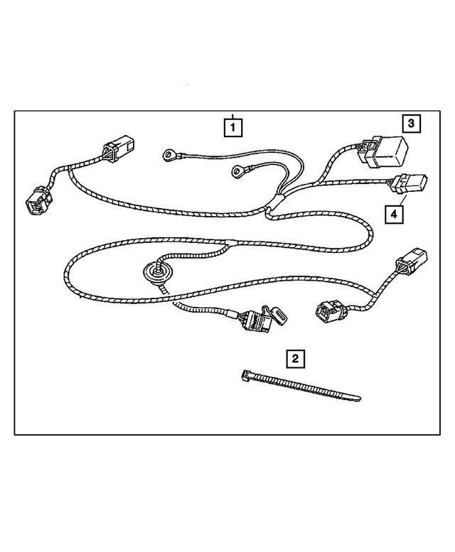 « 82209472AB – Mopar Accessories - Component Parts : Ensemble De Remorquage - 4 Voies Cablage (ensemble) pour Mopar Image »