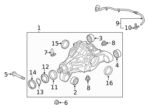 Axle & Differential for 2015 Volkswagen Touareg #0