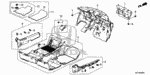 74251SZTG00 - Interior/Bumper: INSULATOR, DASHBOARD (OUTER) for Honda Image