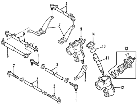 Steering Gear & Linkage for 1997 Lexus LX450 #0