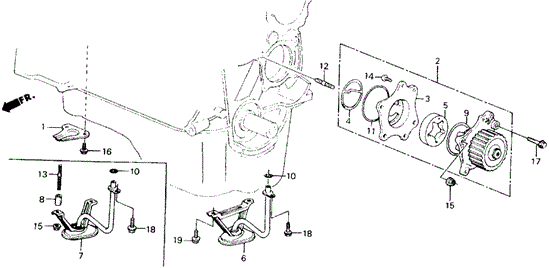 Oil Pump - Oil Strainer for 1989 Honda Accord #0