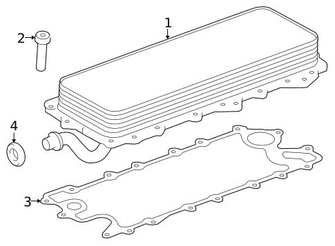 Engine Oil Cooler for 2021 Land Rover Range Rover Sport #0