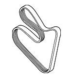 11287631817 - Maintenance &amp; Lubrication: Serpentine Belt for BMW: 545i, 550i, 645Ci, 650i, 745i, 745Li, 750i, 750Li, 760i, 760Li, Alpina B7, X5 Image