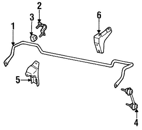 Stabilizer Bar & Components for 1995 Nissan Altima #1