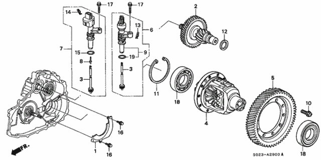 CVT Differential Gear for 1997 Honda Civic #0