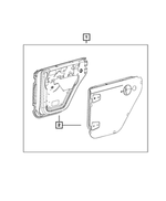68028608AC - Mopar Accessories - Component Parts: Rear Half Door, Right for Mopar Image