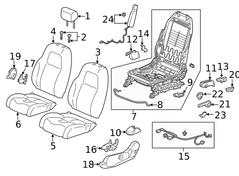 Driver Seat Components for 2020 Honda CR-V #1